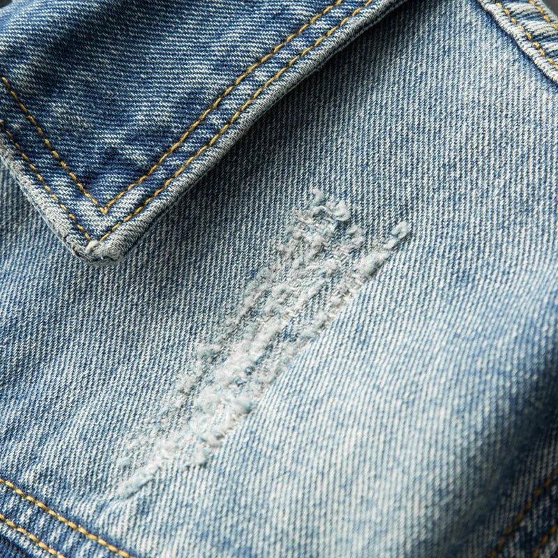 Varlen Denim Jacket — Classic Faded Denim with Tailored Fit (XS ) - | Zavonix