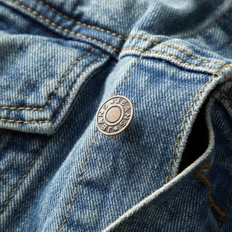 Varlen Denim Jacket — Classic Faded Denim with Tailored Fit (XS ) - | Zavonix