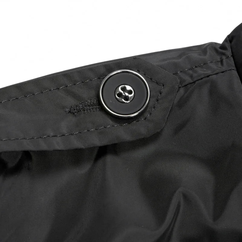 Varro — Premium Cotton Trench Coat with Plaid Lining and Utility Pockets (Black XS) - | Zavonix