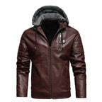 Vegan Edge Leather Jacket (Burgundy S) - Jacket | Zavonix