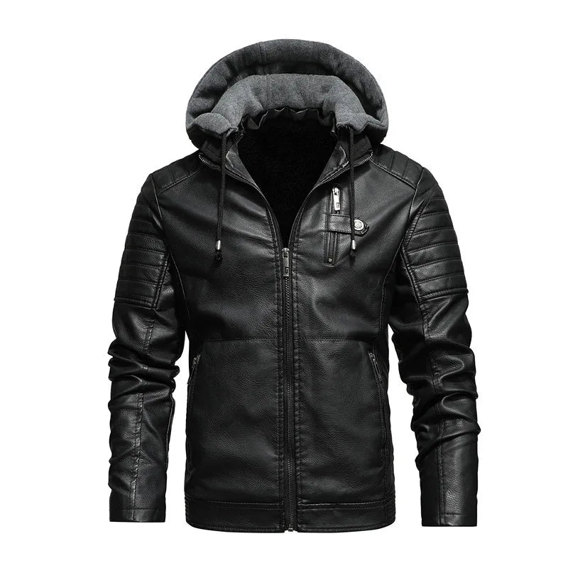 Vegan Edge Leather Jacket (Burgundy S) - Jacket | Zavonix