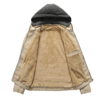 Vegan Edge Leather Jacket (Khaki S) - Jacket | Zavonix