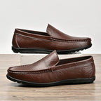 Velare — Premium Leather Loafers with Comfortable Fit (Orange 6) - | Zavonix