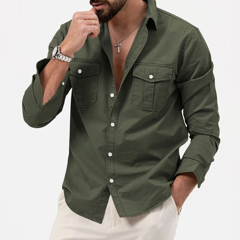 Vellmare Shirt (Army Green S) - | Zavonix