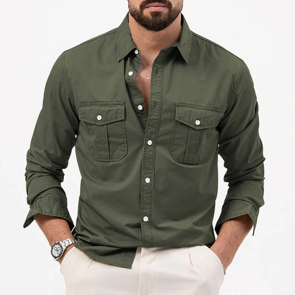 Vellmare Shirt (Army Green S) - | Zavonix
