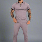 Vellano — Breathable Cotton Zip Shirt with Contrasting Collar (Black S) - | Zavonix