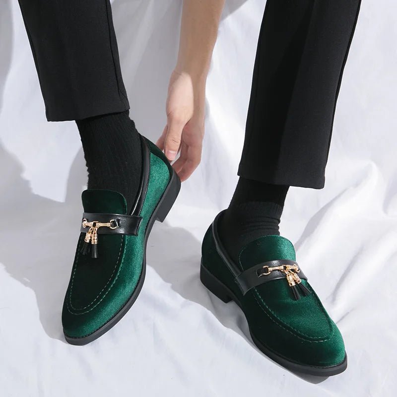 Velvet Loafers (Black 6) - | Zavonix