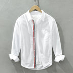 Velora — Breathable Linen Shirt with Tailored Relaxed Fit (White XS) - | Zavonix