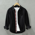 Velora — Breathable Linen Shirt with Tailored Relaxed Fit (Black XS) - | Zavonix