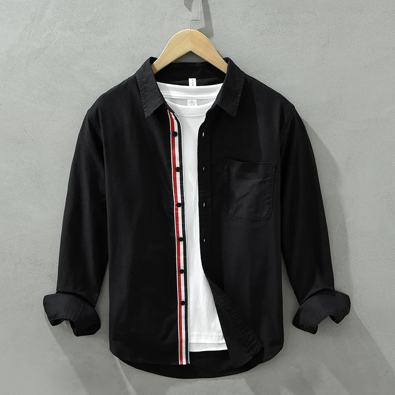 Velora — Breathable Linen Shirt with Tailored Relaxed Fit (Black XS) - | Zavonix