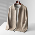 Velora — Men’s Premium Cashmere Jacket with Cozy Fit (Beige S) - | Zavonix