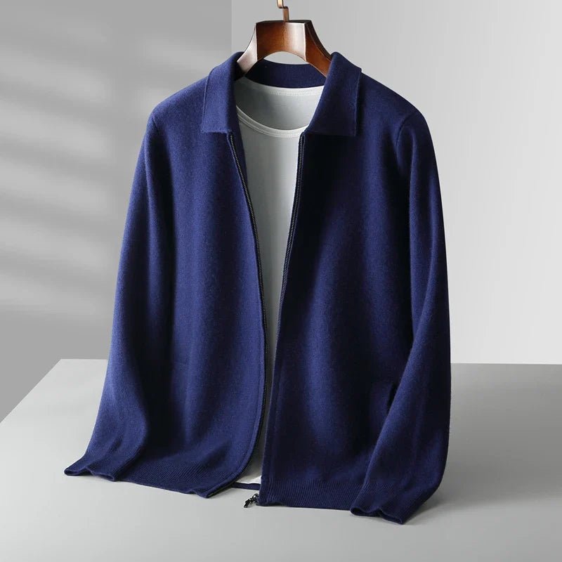 Velora — Men’s Premium Cashmere Jacket with Cozy Fit (Black S) - | Zavonix
