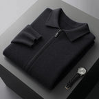 Velora — Men’s Premium Cashmere Jacket with Cozy Fit (Black S) - | Zavonix