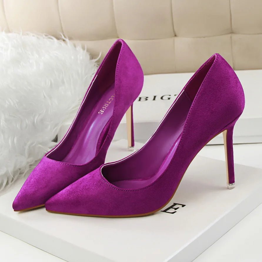 Velvié Slim Stiletto Heels (Purple 4) - | Zavonix