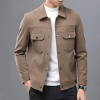Velynn Corduroy Jacket — Casual Snap - Closure Jacket with Chest Pockets (Black S) - | Zavonix
