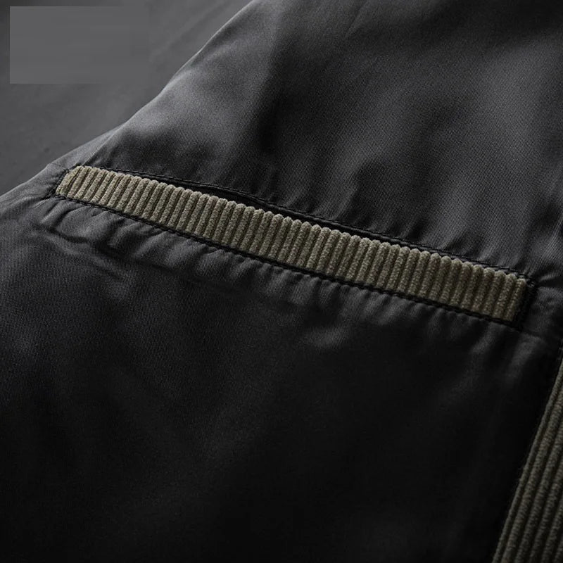Velynn Corduroy Jacket — Casual Snap - Closure Jacket with Chest Pockets (Black S) - | Zavonix