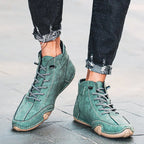 "Venetian" Genuine Leather Italian Shoes (Green 6 (38 EU)) - | Zavonix