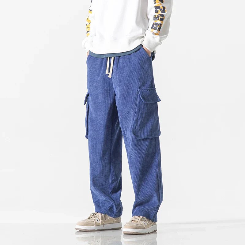 Venturo Pants — Breathable Corduroy Cargo Pants with Stretch Waist (Black XS) - | Zavonix