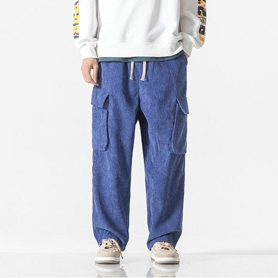 Venturo Pants — Breathable Corduroy Cargo Pants with Stretch Waist (Black XS) - | Zavonix