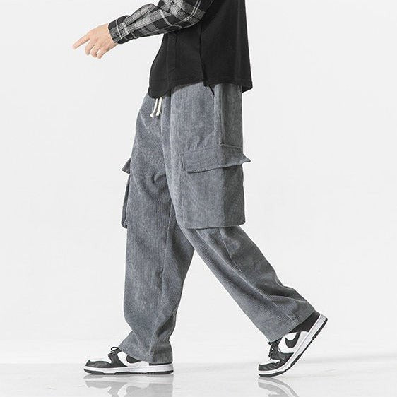 Venturo Pants — Breathable Corduroy Cargo Pants with Stretch Waist (Black XS) - | Zavonix