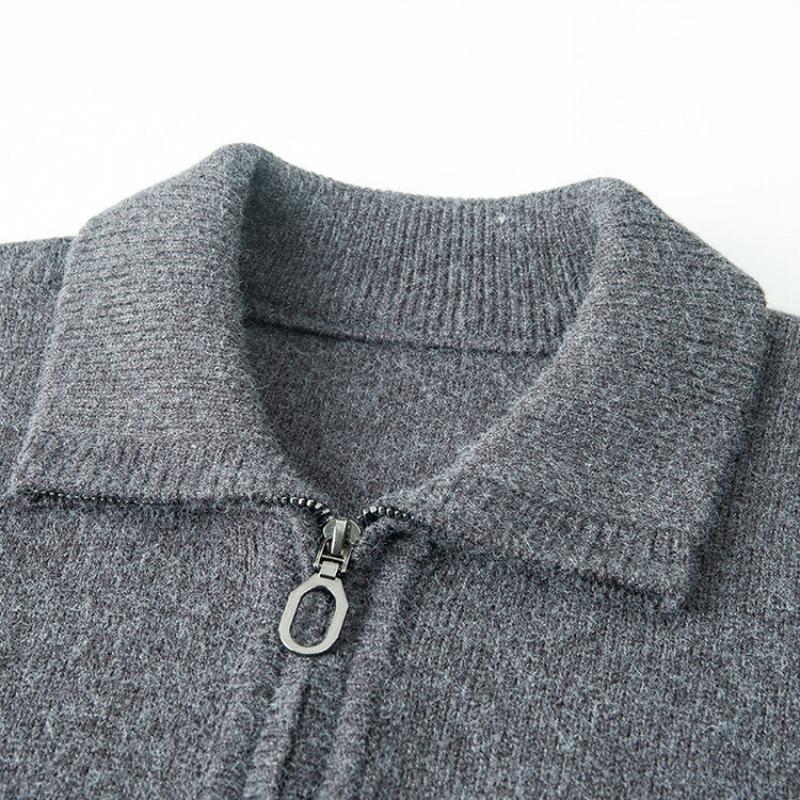 Valero Wool Cardigan — Soft Warm Layering Sweater for Cool Weather (Gray S) - | Zavonix