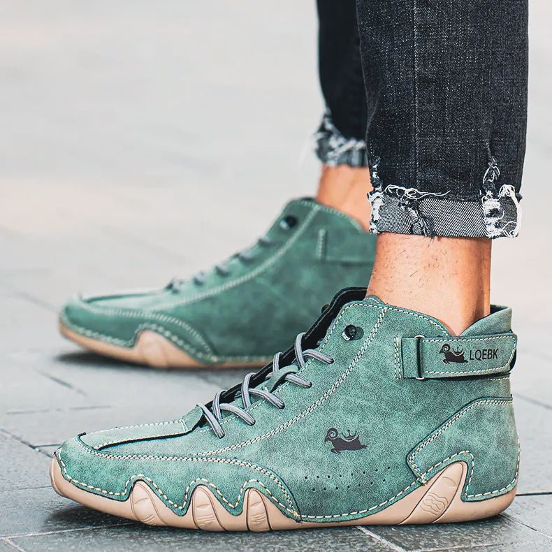 "Venetian" Genuine Leather Italian Shoes (Green 6 (38 EU)) - | Zavonix