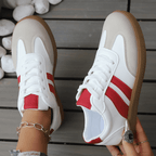 Summer Vintage Sneakers (White - Red US 6 / EU 38) - | Zavonix