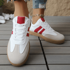 Summer Vintage Sneakers (White - Red US 6 / EU 38) - | Zavonix