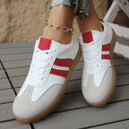 Summer Vintage Sneakers (White - Red US 6 / EU 38) - | Zavonix