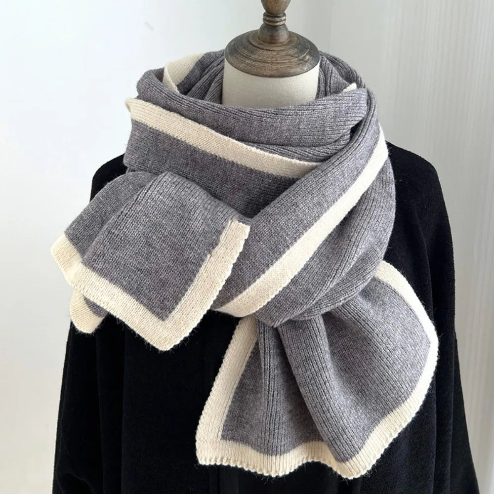 "Valentina" Knit Wrap (Gray ) - | Zavonix