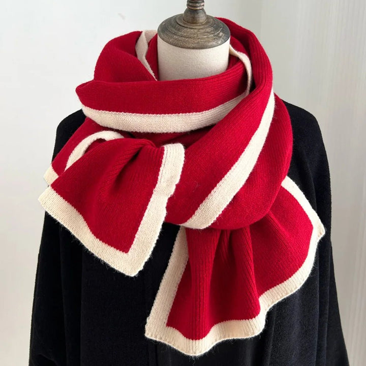 "Valentina" Knit Wrap (Red ) - | Zavonix