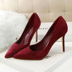 Velvié Slim Stiletto Heels (Red 4) - | Zavonix