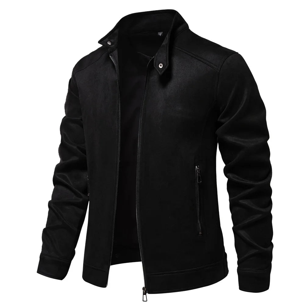 "Verde Milano" Faux Leather Jacket (Black S) - Jacket | Zavonix