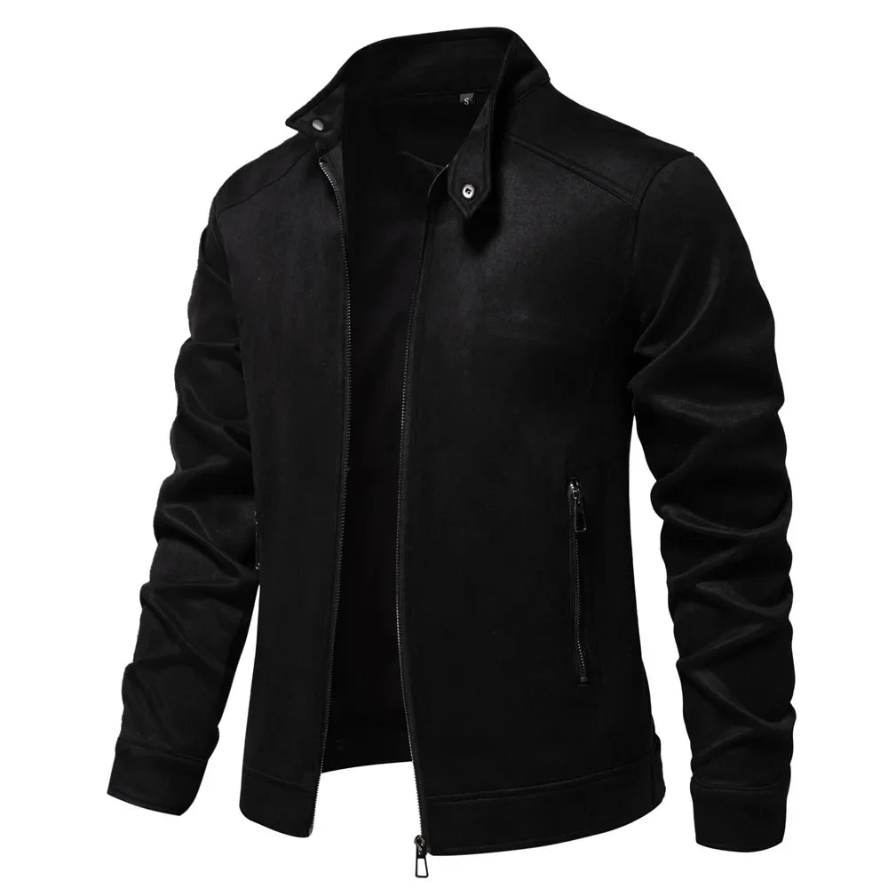 "Verde Milano" Faux Leather Jacket (Brown S) - Jacket | Zavonix