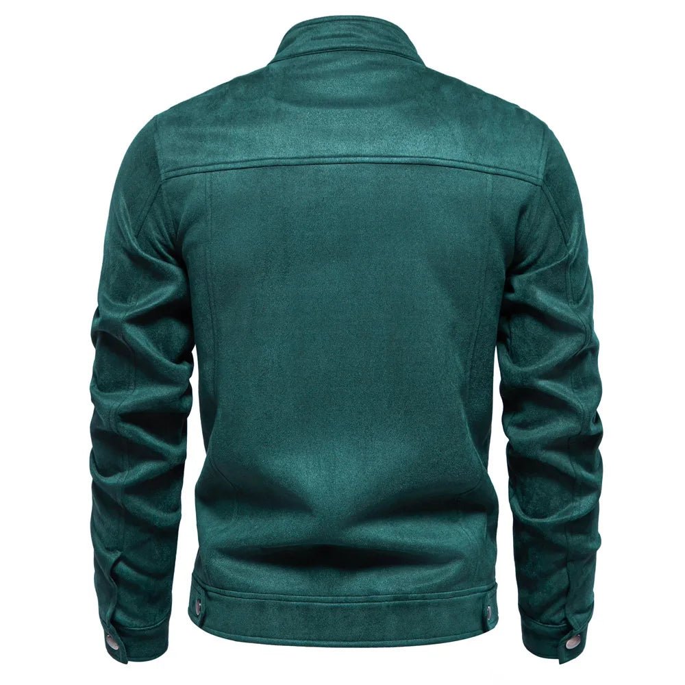 "Verde Milano" Faux Leather Jacket (Green S) - Jacket | Zavonix