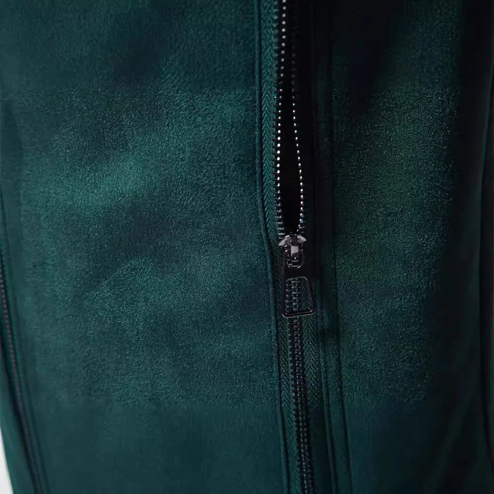 "Verde Milano" Faux Leather Jacket (Green S) - Jacket | Zavonix
