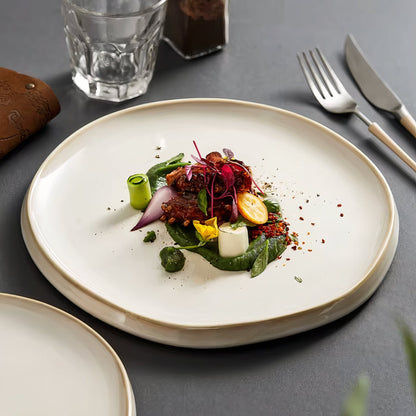 VeroMoss™ Durable Ceramic Plates with Irregular Edges – Perfect for Every Meal 5