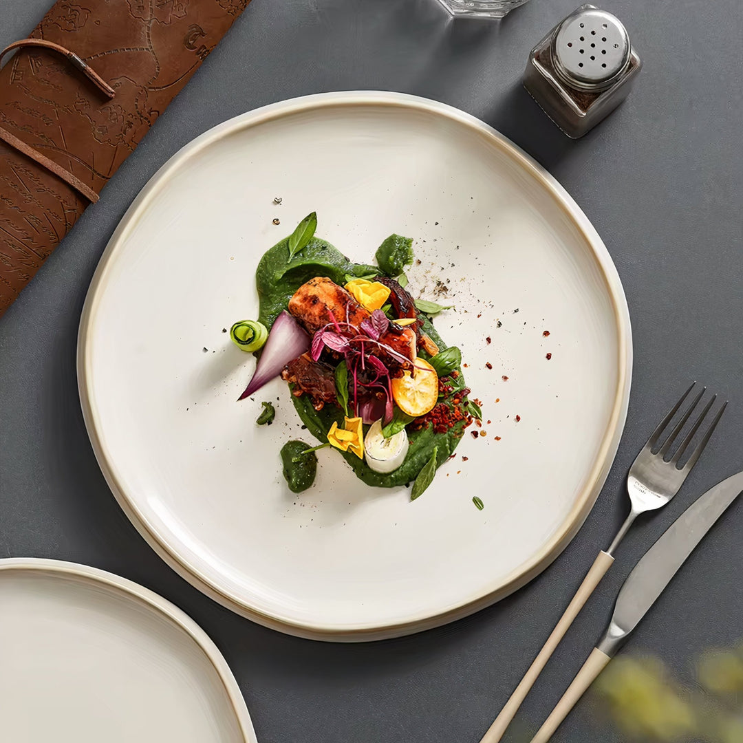 VeroMoss™ Durable Ceramic Plates with Irregular Edges – Perfect for Every Meal 1