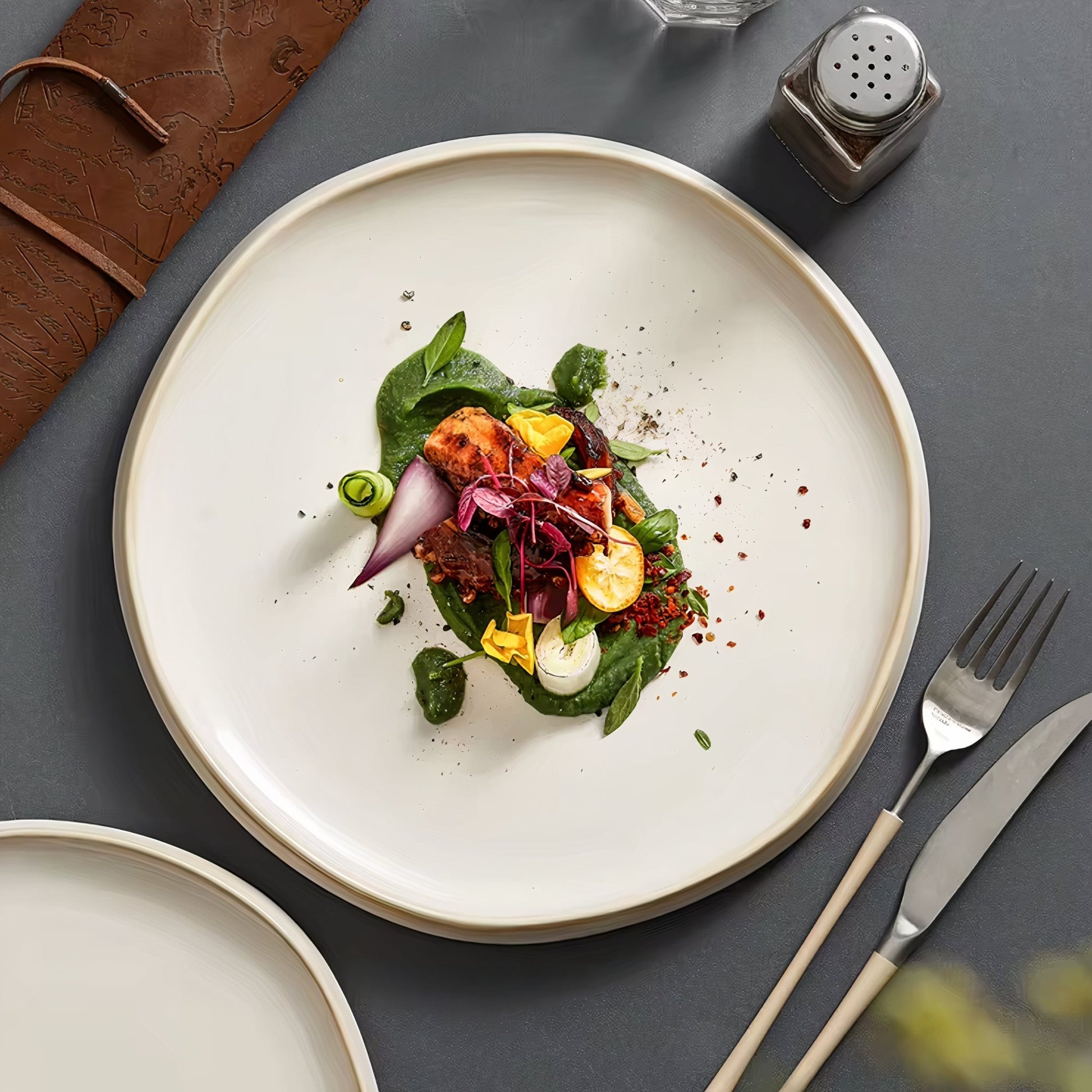 VeroMoss™ Durable Ceramic Plates with Irregular Edges – Perfect for Every Meal 1
