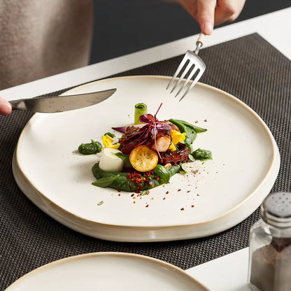 VeroMoss™ Durable Ceramic Plates with Irregular Edges – Perfect for Every Meal 3