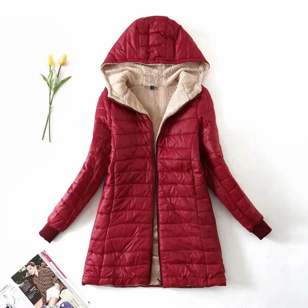 "Verona" Quilted Fleece - Lined Winter Coat (Black S) - Jacket | Zavonix