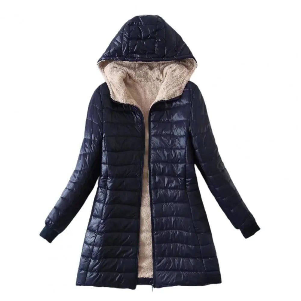 "Verona" Quilted Fleece - Lined Winter Coat (Black S) - Jacket | Zavonix