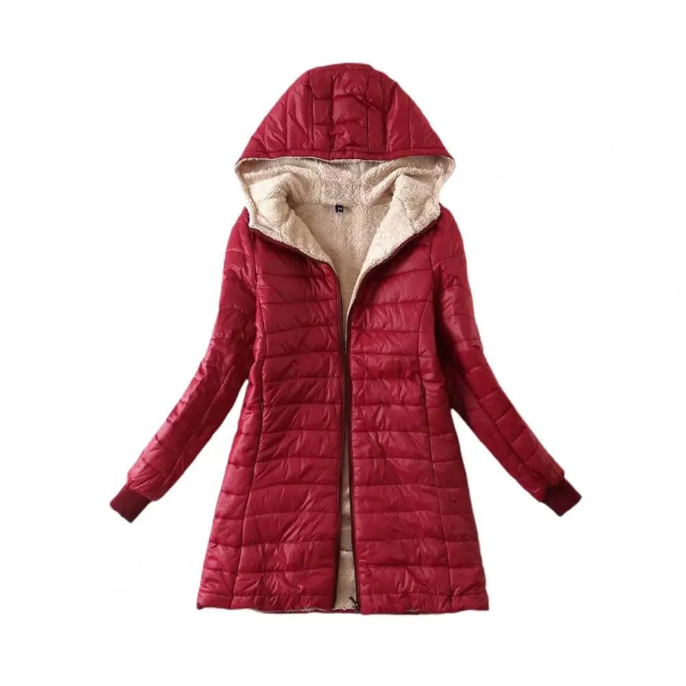 "Verona" Quilted Fleece - Lined Winter Coat (Blue S) - Jacket | Zavonix