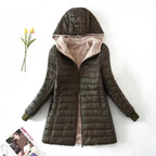 "Verona" Quilted Fleece - Lined Winter Coat (Green S) - Jacket | Zavonix