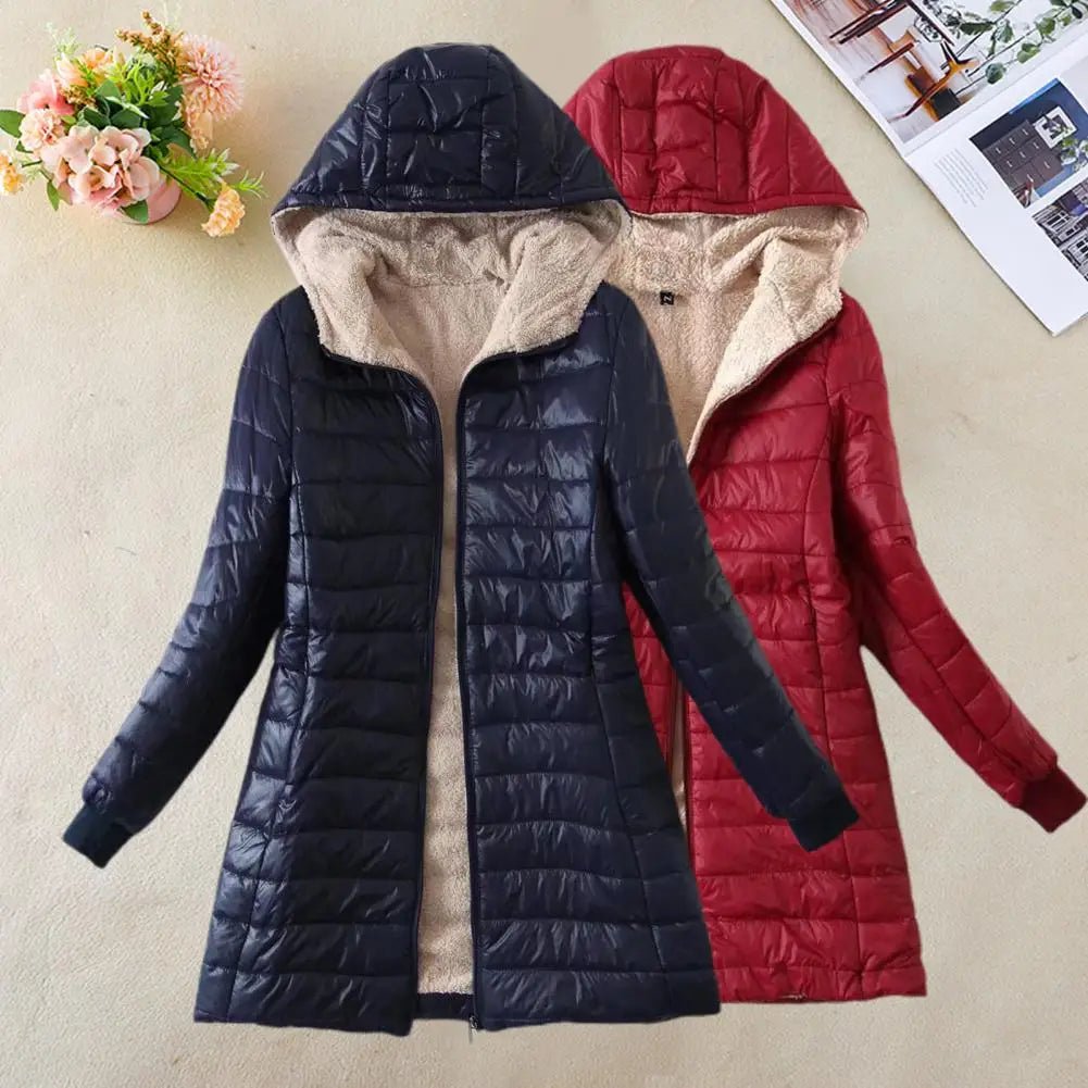"Verona" Quilted Fleece - Lined Winter Coat (Green S) - Jacket | Zavonix