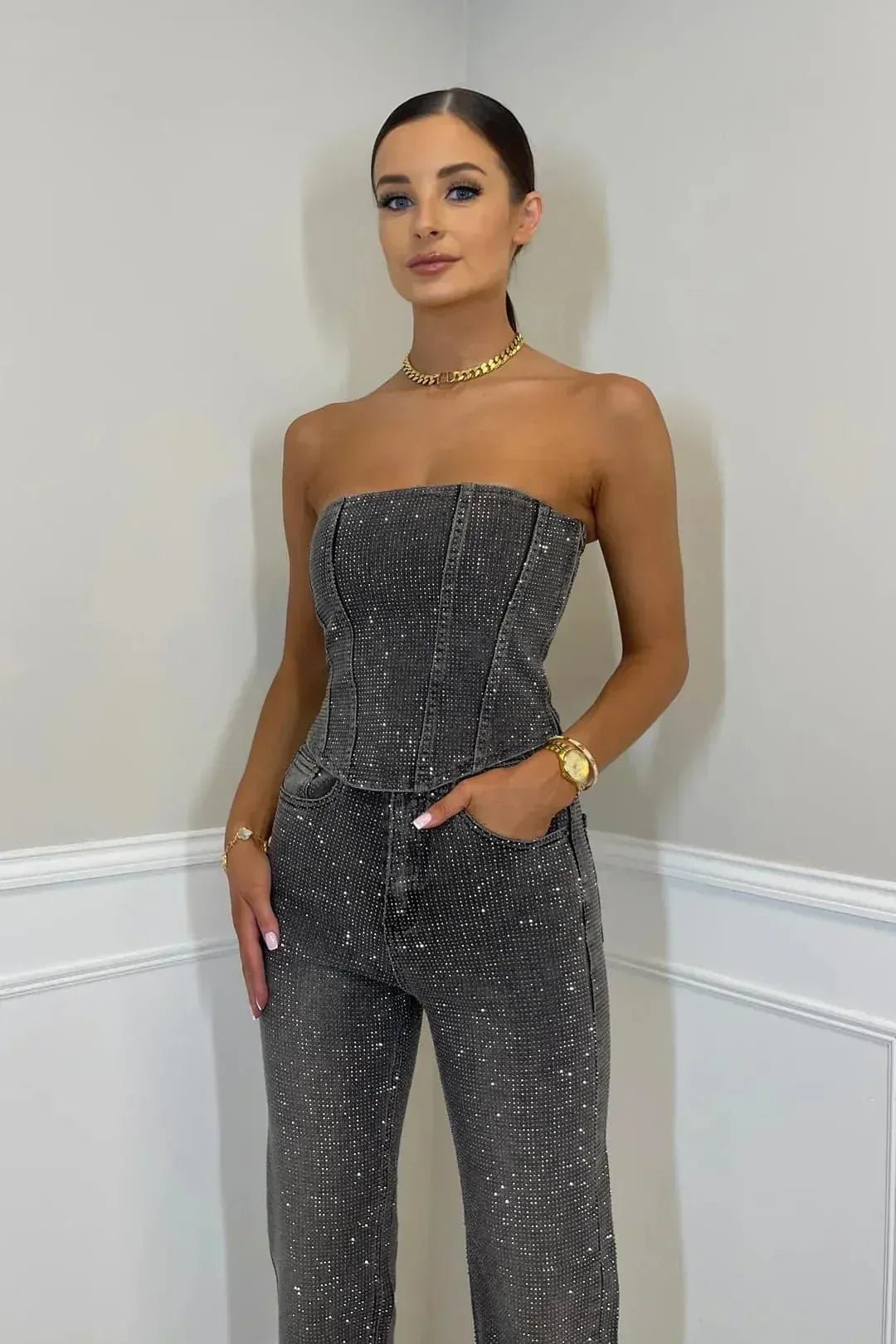Vesper Sequin Denim Set product image 13