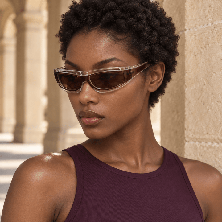Vesper Wrap Sunglasses Red image 7