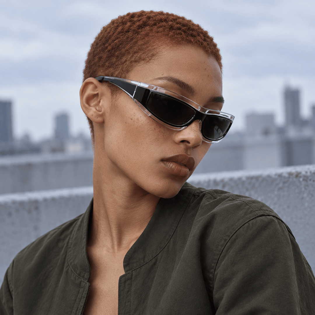 Vesper Wrap Sunglasses Black image 8