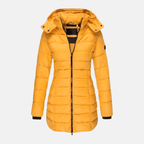 Veyla — Women’s Slim Quilted Hooded Puffer Coat with Ribbed Cuffs