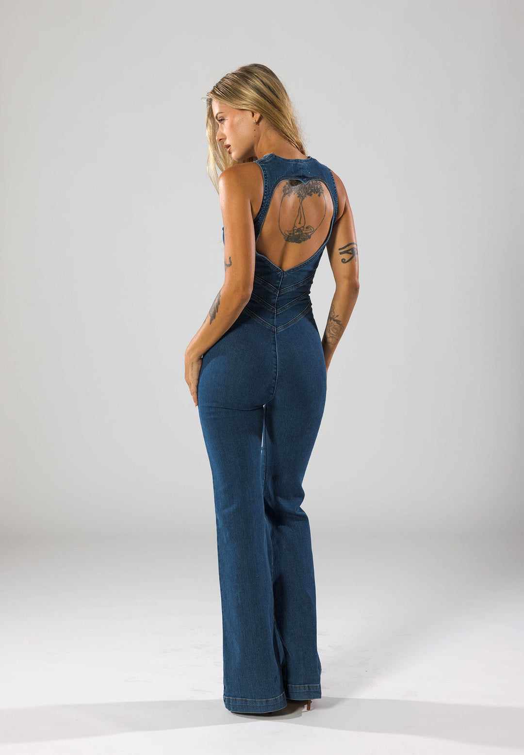 Veylisse Flared Denim Jumpsuit product image 3